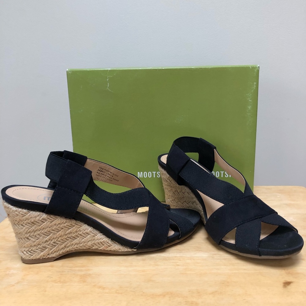 Mootsies Tootsies Black Wedge Sandal